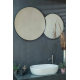 Κρεμαστός Καθρέπτης Double Eye 117X70 εκ. χωρίς Led Gold Mat (Χρυσό Ματ)